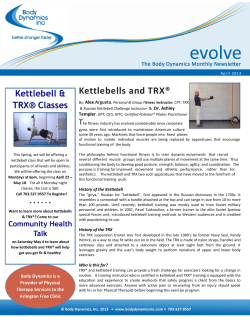 Kettlebells and TRX® Kettlebell &amp; TRX® Classes T