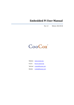 Embedded Pi User Manual  Rev. 1.0 Release: 2013-05-06