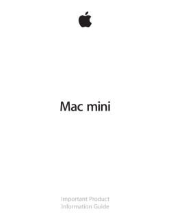 Mac mini Important Product Information Guide