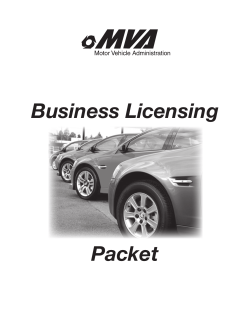 Business Licensing Packet