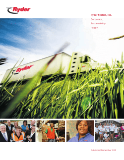 Ryder System, Inc. Corporate Sustainability Report