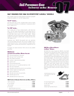 S&amp;S® ENGINES FOR 1986-'03 SPORTSTER® &amp; BUELL® MODELS
