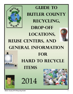 Guide to Butler County Recycling, Drop-Off