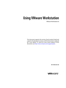 Using VMware Workstation VMware Workstation 8