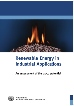 Renewable Energy in Industrial Applications An assessment of the 2050 potential UNITED NATIONS