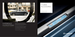 EXPERIENCE CT 200h ACCESSORIES Genuine Lexus accessories