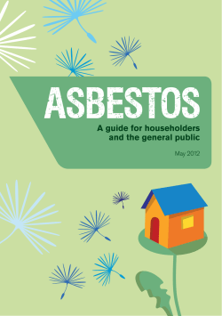 A guide for householders and the general public May 2012
