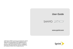 SANYO User Guide  www.sprint.com