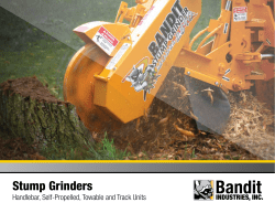 Stump Grinders Handlebar, Self-Propelled, Towable and Track Units