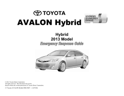 AVALON Hybrid  Hybrid 2013 Model