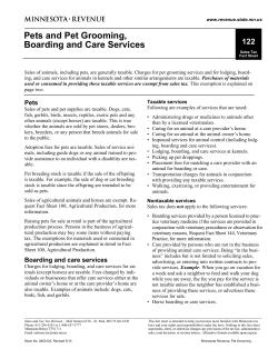 Pets and Pet Grooming, Boarding and Care Services  122