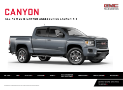 CANYON  ALL-NEW 2015 CAN YON ACCESSORIES L AUNCH KIT