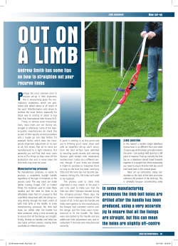 OUT ON A LIMB P Andrew Smith has some tips