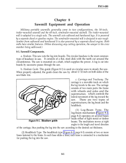 Chapter 8 Sawmill Equipment and Operation