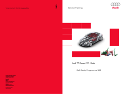 383 Audi TT Coupé ´07 - Body Service Training Self-Study Programme 383