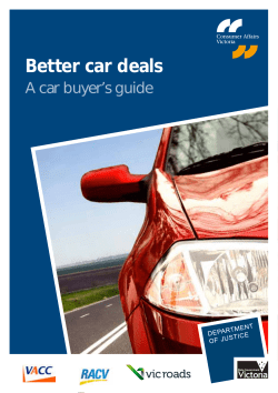 Better car deals A car buyer’s guide