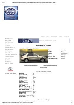 7/30/12 mercedes,ml,mercedes ml350 7g-tronic specifications and pricing for used car and...