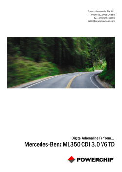Mercedes-Benz ML350 CDI 3.0 V6 TD Digital Adrenaline For Your…