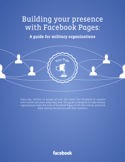 Building your presence with Facebook Pages: A guide for military organizations