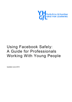 Using Facebook Safely: A Guide for Professionals Working With Young People