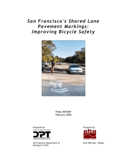 San Francisco's Shared Lane Pavement Markings: Improving Bicycle Safety