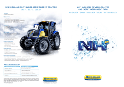 NEW HOLLAND NH ™ HYDROGEN POWERED TRACTOR EASY / SAFE / CLEAN NH
