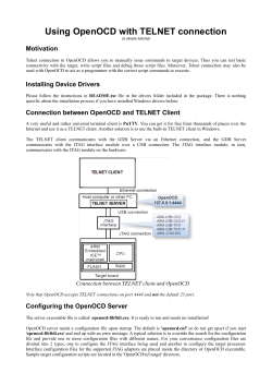 Using OpenOCD with TELNET connection Motivation