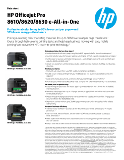 HP Officejet Pro 8610/8620/8630 e-All-in-One