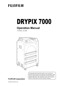 DRYPIX 7000 Operation Manual  11th Edition: July 2008