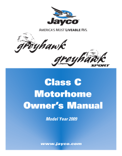 Class C Motorhome Owner’s Manual Model Year 2009