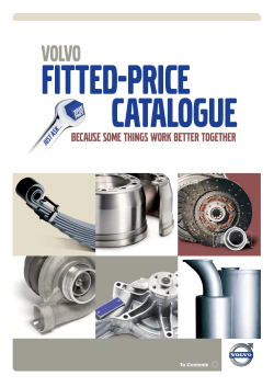 Fitted-Price Catalogue Volvo BECAUSE Some things work better together