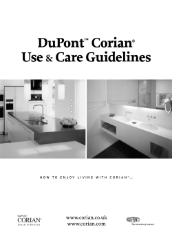 DuPont Corian Use Care Guidelines