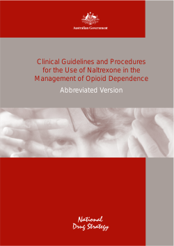 Clinical Guidelines and Procedures for the Use of Naltrexone in the