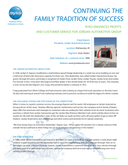 CONTINUING THE FAMILY TRADITION OF SUCCESS RYKO ENHANCES PROFITS