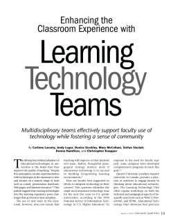 Learning Teams Technology Enhancing the