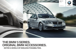 THE BMW  SERIES. ORIGINAL BMW ACCESSORIES. BMW  Series