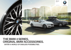 THE BMW  SERIES. ORIGINAL BMW ACCESSORIES. BMW  Series