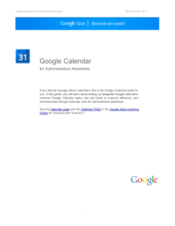 Google Calendar for Administrative Assistants
