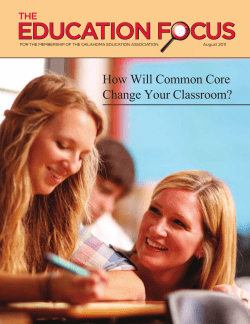 EDUCATION CUS EDUCATION FOCUS How will Common Core