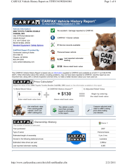 Page 1 of 4 CARFAX Vehicle History Report on 5TFRV54198X041061