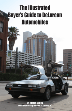 The Illustrated Buyer’s Guide to DeLorean Automobiles By James Espey