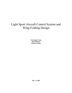 Light Sport Aircraft Control System and Wing-Folding Design Christopher King