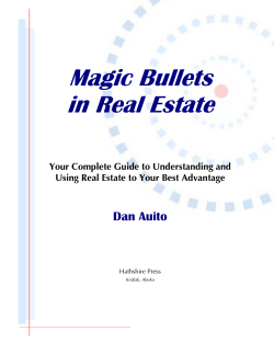 Magic Bullets in Real Estate  Dan Auito