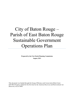 City of Baton Rouge – Parish of East Baton Rouge Sustainable Government