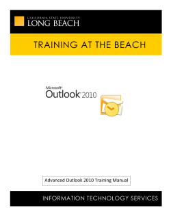 Advanced Outlook 2010 Training Manual 1