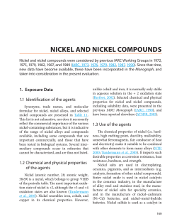 NICKEL AND NICKEL COMPOUNDS