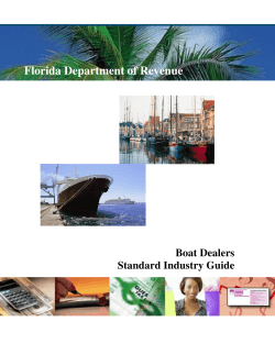 Florida Department of Revenue Boat Dealers Standard Industry Guide