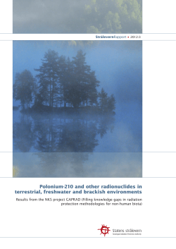 Polonium-210 and other radionuclides in terrestrial, freshwater and brackish environments