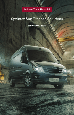 Sprinter Van Finance Solutions