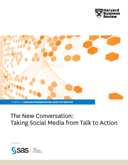 the New Conversation: taking Social Media from talk to action
